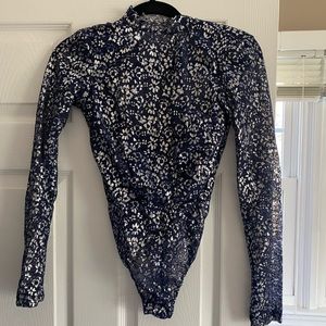 VS Navy body suit lingerie size small